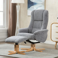 Felix Reclining Swivel Chair with Footstool