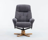 Durham Reclining Swivel Chair with Footstool