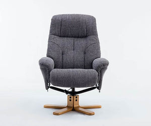 Durham Reclining Swivel Chair with Footstool