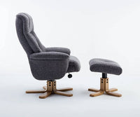 Durham Reclining Swivel Chair with Footstool