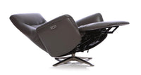 Hamley Leather Power Reclining Swivel Chair