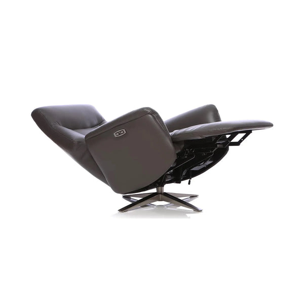 Hamley Leather Power Reclining Swivel Chair