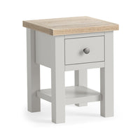 Meadow Brook Oak Lamp Table with Shelf