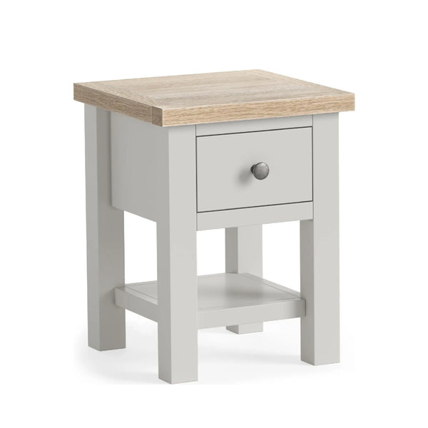 Meadow Brook Oak Lamp Table with Shelf