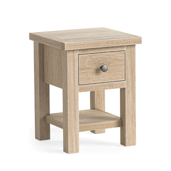 Meadow Brook Oak Lamp Table with Shelf