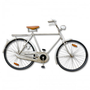 Silver 3d Hanging Bike Wall Art