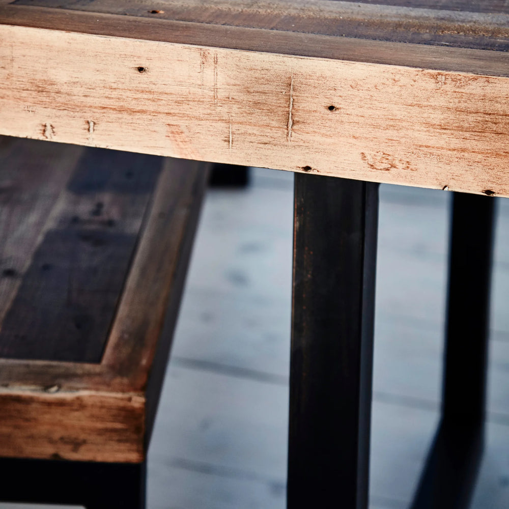 Nassau Extending 140cm - 180cm Dining Table - Solid Reclaimed Wood
