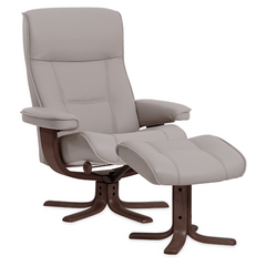 Nolan Scandinavian Recliner Leather Star Base