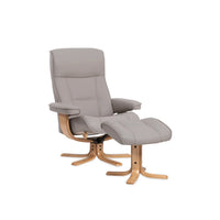 Nolan Scandinavian Recliner Leather Star Base