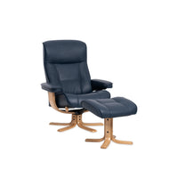 Nolan Scandinavian Recliner Leather Star Base