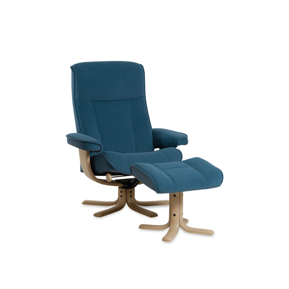 Nolan Scandinavian Recliner Fabric Star Base