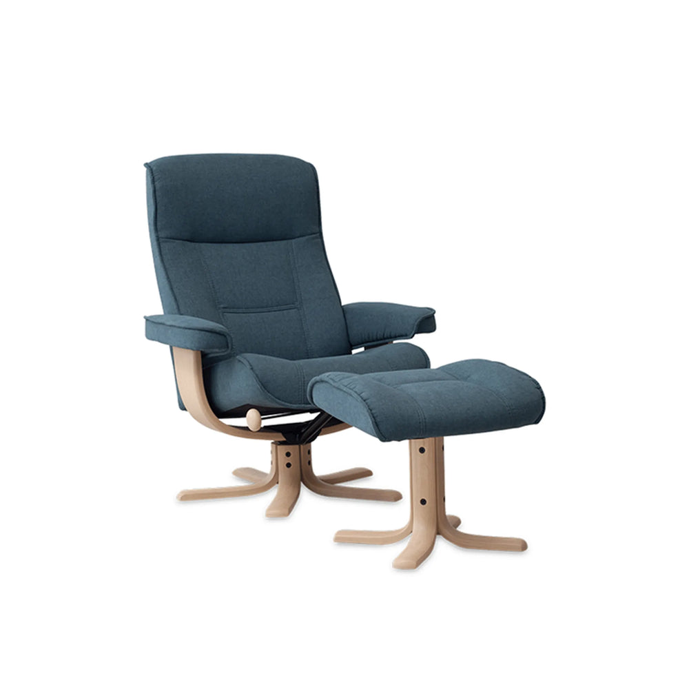Nolan Scandinavian Recliner Fabric Star Base