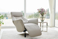 Hamley Leather Power Reclining Swivel Chair