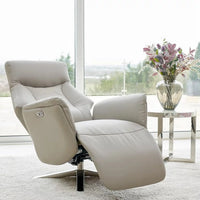 Hamley Leather Power Reclining Swivel Chair