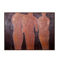 Stone Poise Heavy Textured Hessian Wall Art 120x90cm