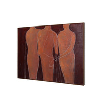 Stone Poise Heavy Textured Hessian Wall Art 120x90cm