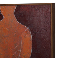 Stone Poise Heavy Textured Hessian Wall Art 120x90cm