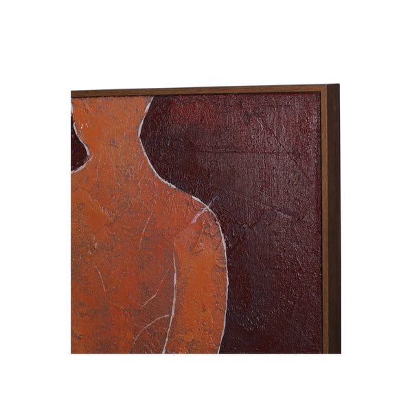 Stone Poise Heavy Textured Hessian Wall Art 120x90cm