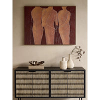 Stone Poise Heavy Textured Hessian Wall Art 120x90cm