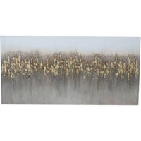 Abstract Golden Reeds Canvas Wall Art 150x75cm
