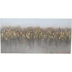 Abstract Golden Reeds Canvas Wall Art 150x75cm