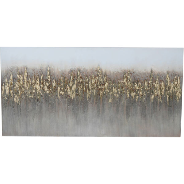 Abstract Golden Reeds Canvas Wall Art 150x75cm