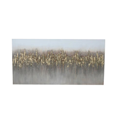 Abstract Golden Reeds Canvas Wall Art 150x75cm