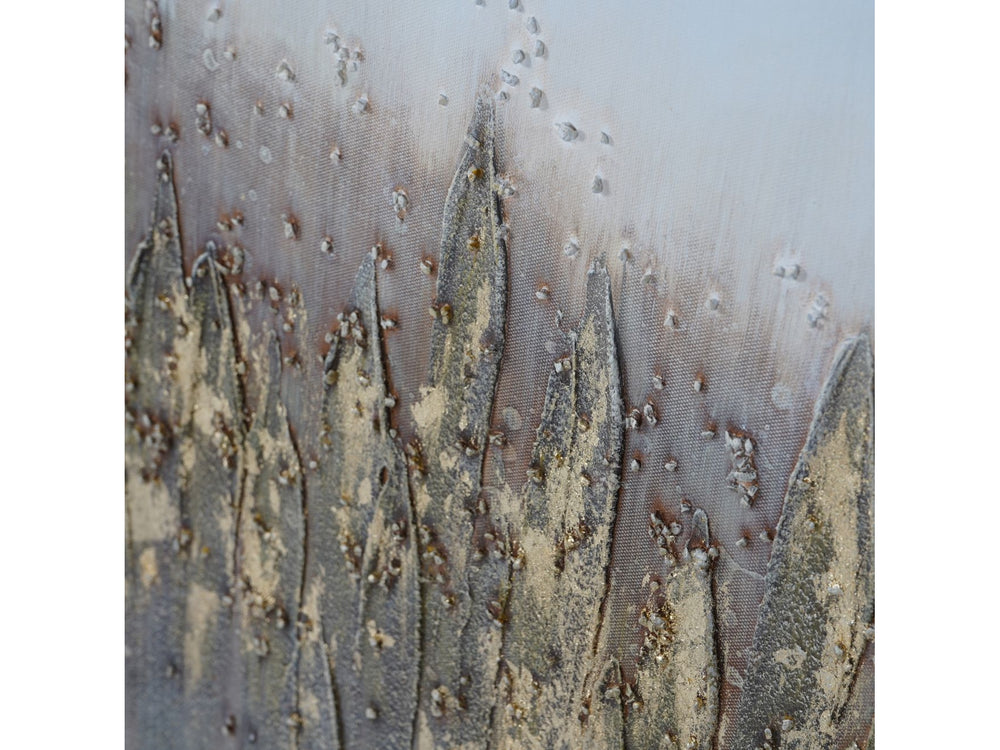 Abstract Golden Reeds Canvas Wall Art 150x75cm