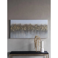 Abstract Golden Reeds Canvas Wall Art 150x75cm
