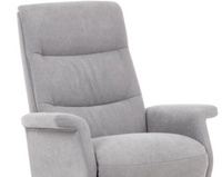 Saga Panelled Back Scandinavian Fabric Recliner 2400
