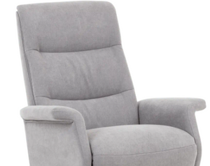 Saga Panelled Back Scandinavian Fabric Recliner 2400