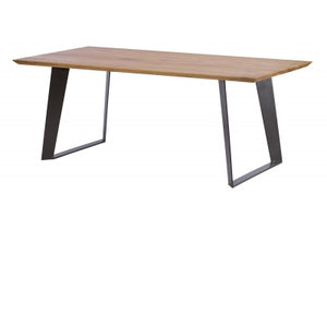 Salcombe 1.8m Oak Dining Table with Steel Base