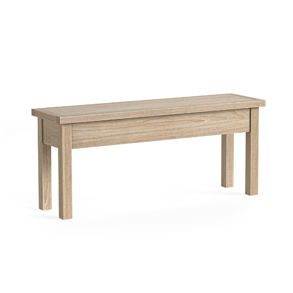 Meadow Brook Oak Shallow Storage Bench