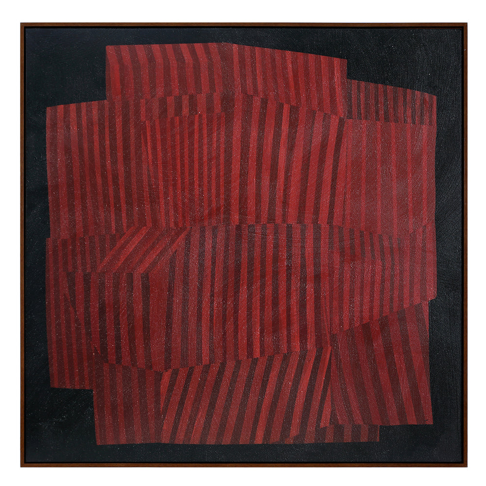 Strata Relief Textured Framed Canvas Wall Art