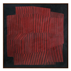 Strata Relief Textured Framed Canvas Wall Art
