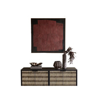 Strata Relief Textured Framed Canvas Wall Art