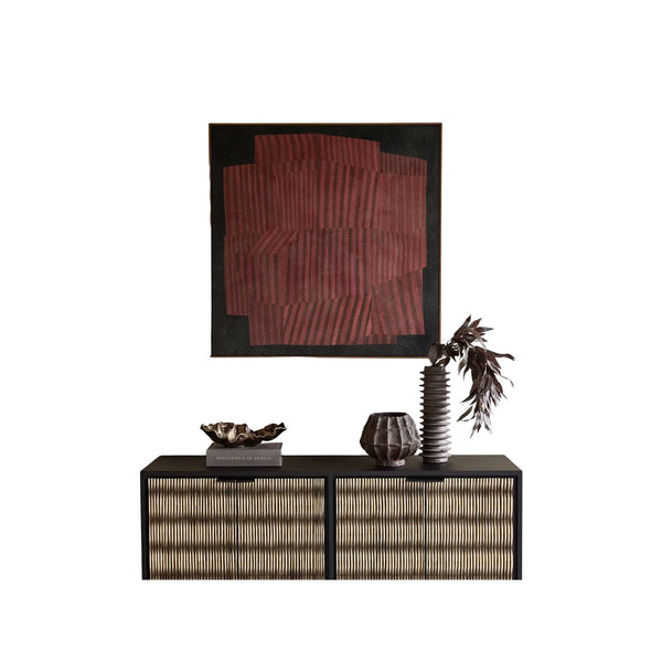Strata Relief Textured Framed Canvas Wall Art