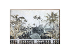 Vintage Lake Framed Canvas Wall Art 100x140cm