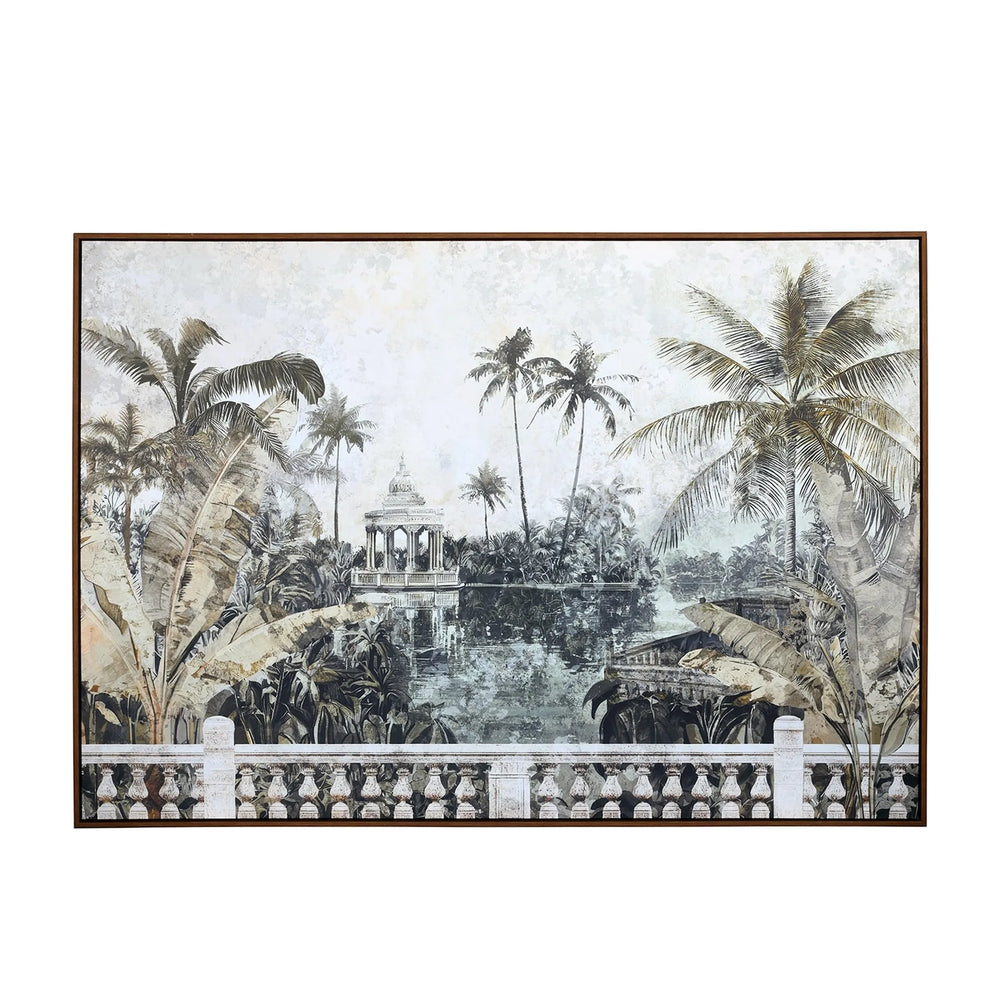 Vintage Lake Framed Canvas Wall Art 100x140cm
