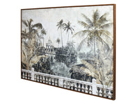 Vintage Lake Framed Canvas Wall Art 100x140cm