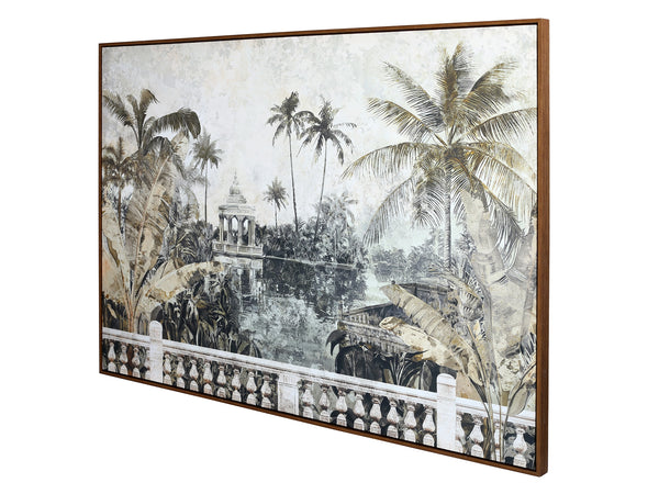 Vintage Lake Framed Canvas Wall Art 100x140cm