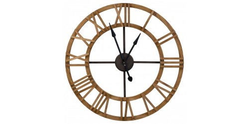 Roman Numeral Wooden Wall Clock