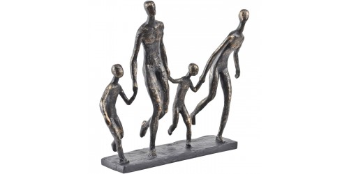 Family Of Four Holding Hands Sculpture
