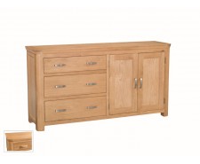 Tamworth Solid Oak / Oak Veneer Large Sideboard- Standard