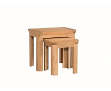 Tamworth Solid Oak / Oak Veneer Nest of 2 Tables - Standard