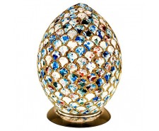 Mosaic Egg Lamp - Blue