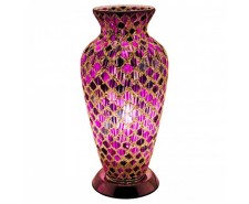 Mosaic Vase Lamp - Purple