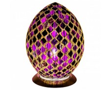 Mosaic Egg Lamp - Purple