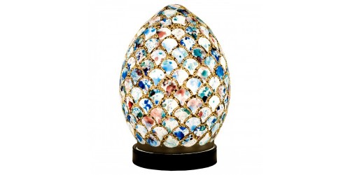 Mosaic Mini Egg Lamp - Blue