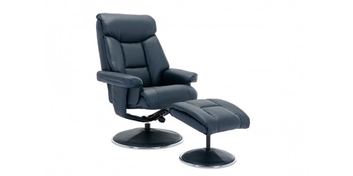 Bali Reclining Swivel Chair with Footstool 